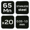 NEO TOOLS Hézagmérő készlet 20db (0.05 - 1.0mm) 65MN/rozsdamentes acél 11-191
