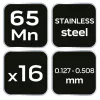 NEO TOOLS Hézagmérő készlet 16db bent (0.127 - 0.508mm) 65MN/rozsdamentes acél 16db, hajlított 11-192