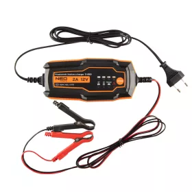   NEO TOOLS Autómata akkutöltő 2A / 35W, 4-60Ah, savas/AGM/zselés akkumulátorokhoz 2 év garanciával 11-890