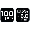 NEO TOOLS Érvéghüvely készlet, szigetelt 100db-os (0.25 - 6.0mm) 11-969