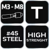 NEO TOOLS T-hajtókar menetfúrókhoz, M3-M8, racsnis 12-908