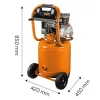 NEO TOOLS Kompresszor, 40L, álló, 2 csatlakozó, 2 nyomásmérő, olajkenésű 2 év garanciával 12K010