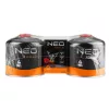 NEO TOOLS Kemping gázégő+ 2db gázpalack 20-060