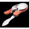 NEO TOOLS Tábori kemping zsebkés, 10cm, evőeszköz funkció, alumínium 63-027