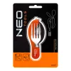 NEO TOOLS Tábori kemping zsebkés, 10cm, evőeszköz funkció, alumínium 63-027