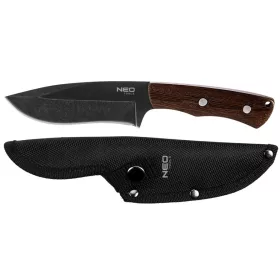   NEO TOOLS Túlélőkés, full-tang, 23cm, rozsdamentes acél, fa markolat, penge: 12cm 63-111