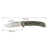 NEO TOOLS Összecsukható kés 17.5cm, rozsdamentes acél, penge: 8cm, a penge hosszabbítható 63-114