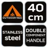NEO TOOLS Bozótvágó kés, 40cm, rozsdamentes acél, kétkomponensű fogantyú TPR+PP, fűrész funkció, penge: 25.5cm, tokkal 63-117