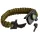 NEO TOOLS Túlélő karkötő 5 az 1-ben: 3.5m paracord(250kg-ig), kovakő, iránytű, kés, síp, zöld, szélessége 26mm 63-140