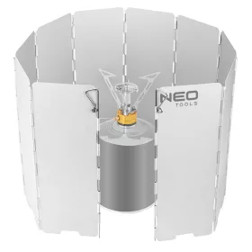   NEO TOOLS Szélárnyékoló kemping gázégőhöz, 840(ker)x240mm(mag) 63-142