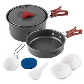 NEO TOOLS Kemping főzőedény készlet 7 részes  63-146