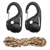 NEO TOOLS Rugós kötélfeszítő karabíner + paracord kötél(3,5mmx1,5m) készlet, 3db 63-155