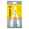 TOPEX Multifunkciós szerszám, 9 funkció, silver, súly 222 g, nyitva/összecsukva: 165mm/105mm 98Z058