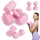 Hatszögletű kézisúlyzó szett 2x4 kg, edzősúlyok, pink, ModernHome