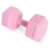 Hatszögletű kézisúlyzó szett 2x4 kg, edzősúlyok, pink, ModernHome
