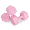 Hatszögletű kézisúlyzó szett 2x4 kg, edzősúlyok, pink, ModernHome