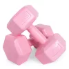 Hatszögletű kézisúlyzó szett 2x4 kg, edzősúlyok, pink, ModernHome