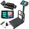 Elektronikus mérleg 200 kg, raktári, bolti, platformos, teher, ipari, LCD