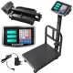 Elektronikus mérleg 200 kg, raktári, bolti, platformos, teher, ipari, LCD