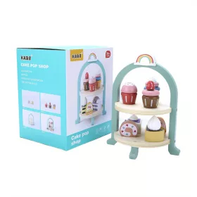   KABI Fa Készlet - 8 részes játék élelmiszer játék több szintes desszert toronnyal