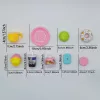 Luxus sütiző készlet - Macaron, Fánk, Tejes Torta és Sütemények Délutáni Tea Szerepjátékhoz