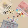 5 darab színes, hálós cipzáras táska, dupla rétegű nylon kirakó játék tároló szervező