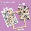 50 db-os fa puzzle, vegyes színekben, szabálytalan alakú kutya, macska, panda kialakítás