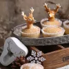 3D karácsonyi szarvas szilikon forma süteménydíszítéshez és cukrászathoz