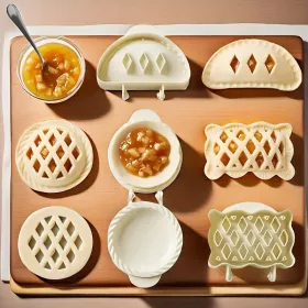   3db, Mini pite formák, tésztanyomós pite formák sütéshez