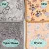 1db Soft Pet Puppy Takaró, Aranyos Mancsnyomott Takaró Kutyáknak
