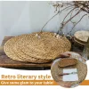 10db 33.02 cm-es kerek fonott rattan asztali alátét
