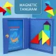 Kék mágneses tangram játék
