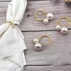 Elegáns 15 darabos Gyöngyös Szalvétagyűrű Készlet