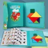 Színes Mágneses Tangram Készlet Gyerekeknek