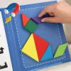 Színes Mágneses Tangram Készlet Gyerekeknek