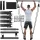 8db Készlet - Pilates Bar Készlet 4 Ellenállási Szalaggal (63.5 KG) 8 részes fekete【63.5 kg】