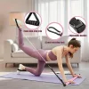 8db Készlet - Pilates Bar Készlet 4 Ellenállási Szalaggal (63.5 KG) 8 részes rózsaszín【63.5 kg】