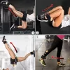 2db Állítható Légáteresztő Bokapántok Ellenállási Szalagokhoz - Tartós Poliészter Fitnesz Lábgyűrűk Fekete Színben