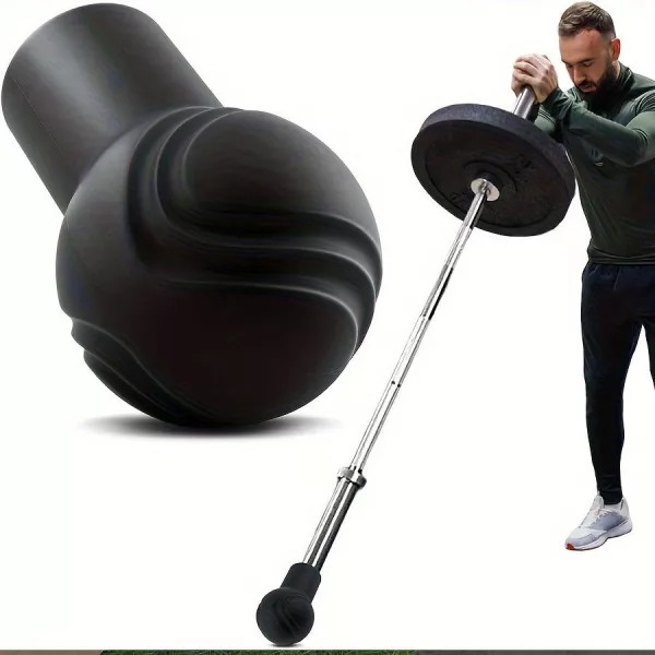 1x Sokoldalú fekete gumi akna tartozék súlyzóhoz - Ideális nyomáshoz, húzáshoz, forgáshoz, forgatáshoz és osztott guggoláshoz - 5.08cm-es rudakhoz illeszkedik, növeli az edzés változatosságát
