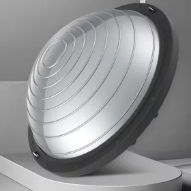   Bosu labda a sebességképzettséghez, egy félkör alakú egyensúlyozó jóga labda fitneszhez és pilateshez. szürke