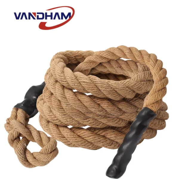 VANDHAM Battle Rope - Magas Intenzitású Fitnesz Kötél, Alkalmas Otthoni Edzőtermekben, Erősítő Edzésekhez És Súlyzó Edzésekhez - Tartós Edzés Kötél 2,5 Cm/1 Hüvelyk - 7,5M/25Ft
