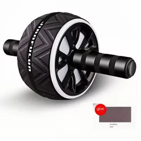   1db Otthoni Fitnesz Hasizom Gyakorló Kerék - Hordozható Mag Erősítő Piros & Fekete Fogantyúkkal, Tartós PP Anyag Has- és Mellizom Edzéshez, Felsőtest Edzéshez Fekete