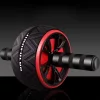 1db Otthoni Fitnesz Hasizom Gyakorló Kerék - Hordozható Mag Erősítő Piros & Fekete Fogantyúkkal, Tartós PP Anyag Has- és Mellizom Edzéshez, Felsőtest Edzéshez Sárga