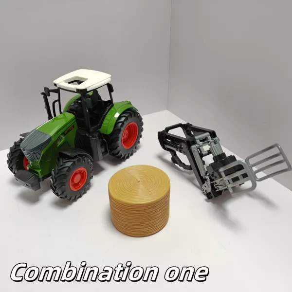 Farm Traktor Kombinációs Készlet 1. kombináció (keskeny kerekes traktor + széna elülső állvány + 1 szénakazal)