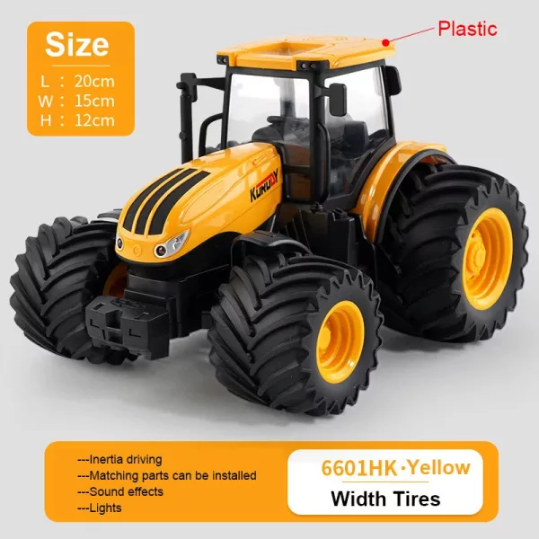 Children Toys Car Models Tractor Multiple Accessories To Choose From yellow-wide