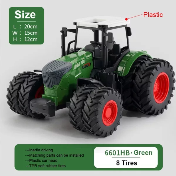 Children Toys Car Models Tractor Multiple Accessories To Choose From green-8tires