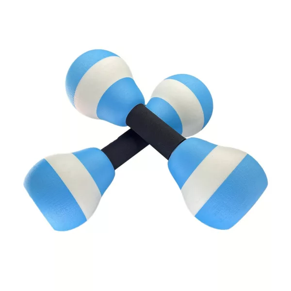 2db, Aqua Fitness Barbell, Swim Aqua Fitness Barbell, Vízi Aerobik Gyakorlat Kék és fehér