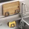 4db Modern Easy Install Öntapadó Fém Trapézúmosó Tároló Állvány szürke - 4 db