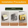 4db Modern Easy Install Öntapadó Fém Trapézúmosó Tároló Állvány szürke - 4 db