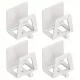 4db Modern Easy Install Öntapadó Fém Trapézúmosó Tároló Állvány fehér - 4 db
